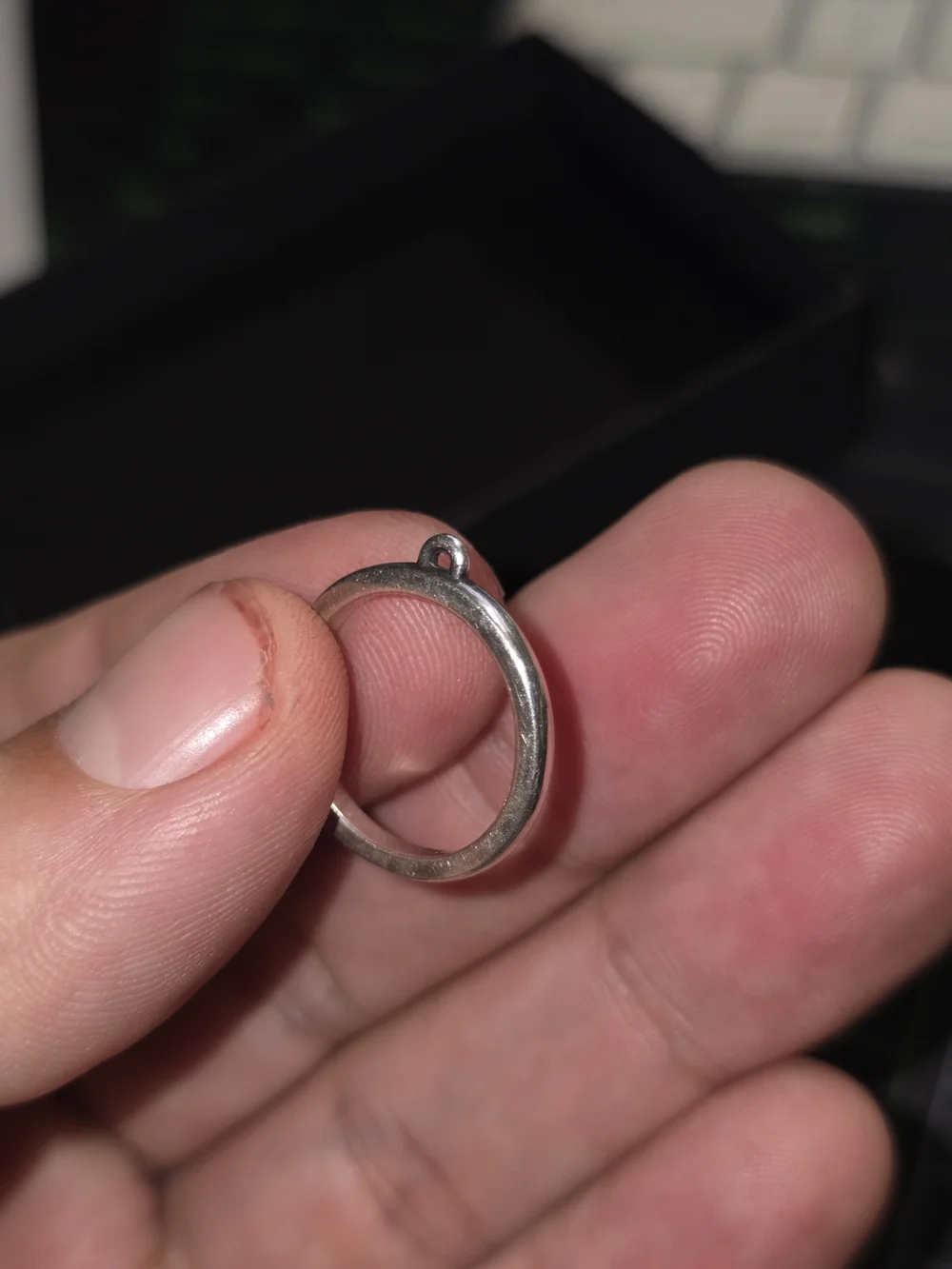 Dangle Sterling Ring  Size 4
